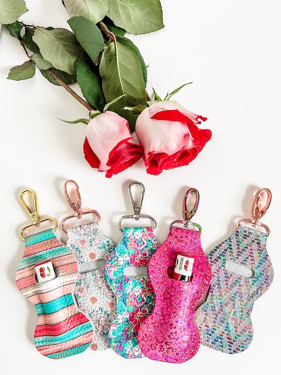 Leather Chapstick Holders, Keychain Chapstick Case, Purse Charm, Bag Flair, Handbag Accessories