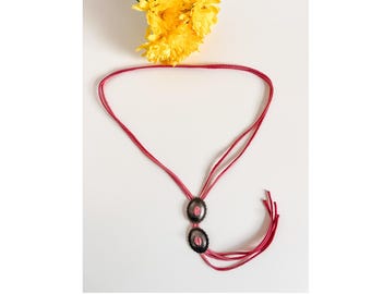 Western Bolo Tie Necklace, Pink Deerskin Leather Bolo, Western Concho Fringe Necklace, Punchy Jewelry, choose concho color