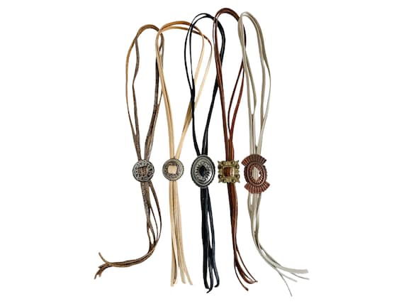 Western Bolo Tie Necklace, Modern Bolo Concho Necklace, Long Fringe Necklace, Western Wedding Jewelry