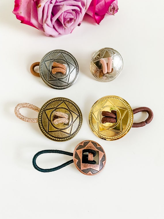 Star Concho Hair Ties for Braids Buns, Concho Elastic Pony Tail Holder, Western Accessories, Hair Updo Accessories