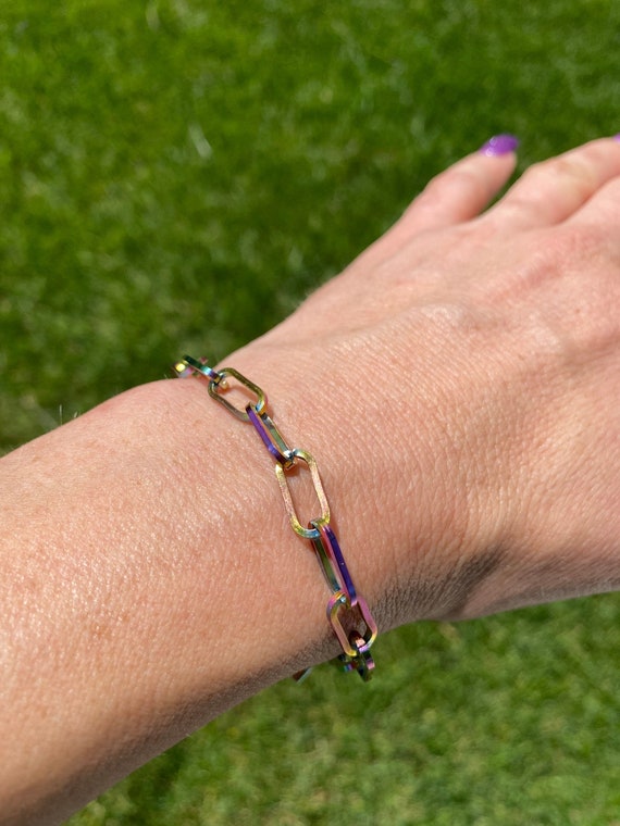 Monogram colors sale chain bracelet