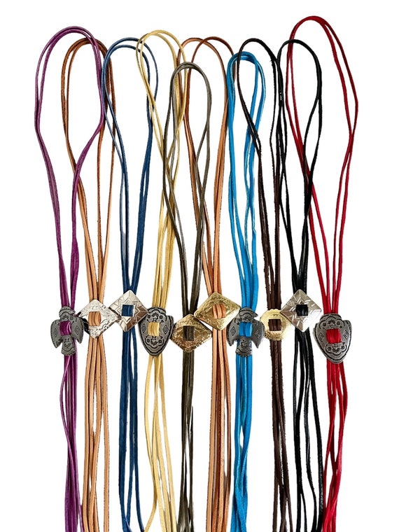 Bolo Tie Necklace, Custom Leather Modern Bolo, Western Long Fringe Necklace, Western Wedding Jewelry