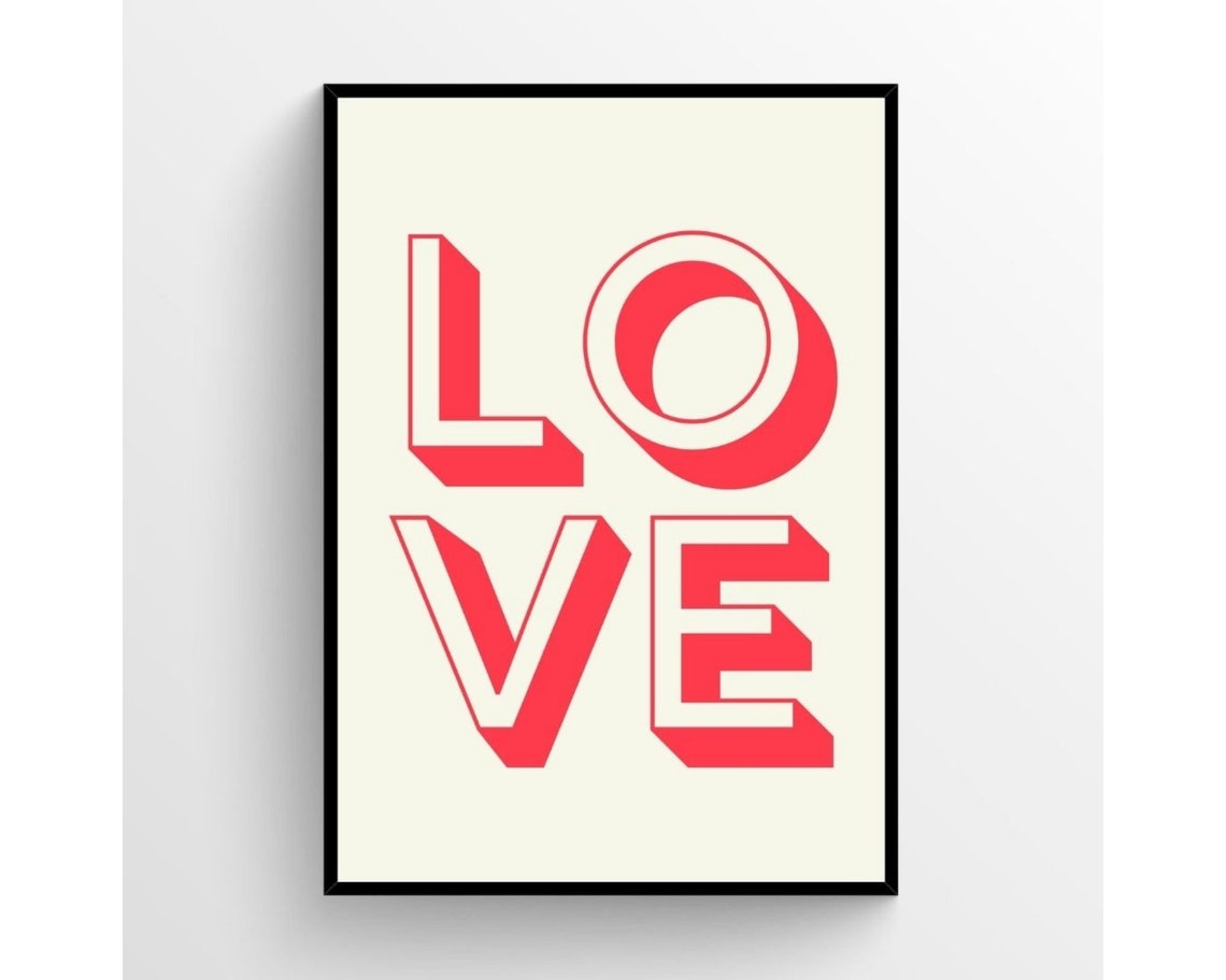 Love Print Wall Print Home Prints Prints Wall Art Etsy