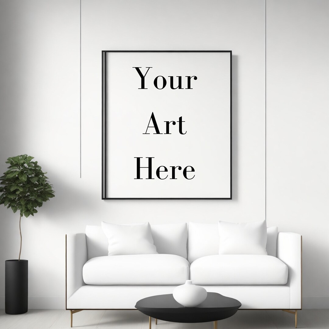 Blank Wall Art Mockup Bundle five Mockups Etsy
