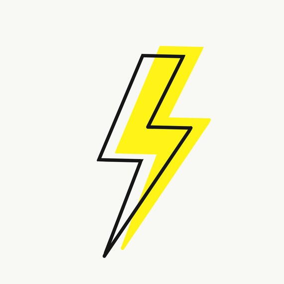 Lightning Bolt Comic Design Template Multiple Use Crafts Hand Etsy
