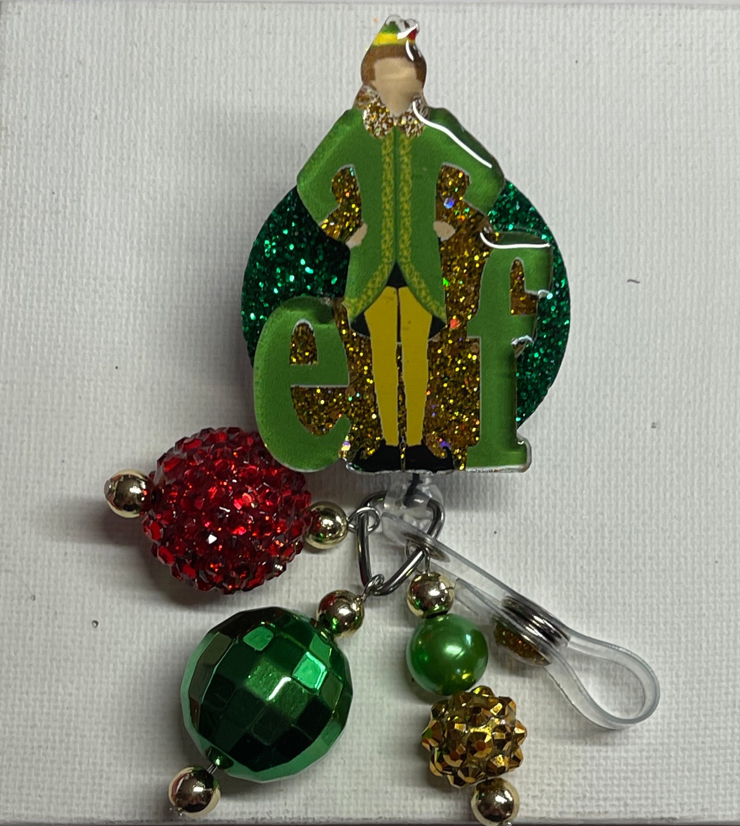 Elf Badge Reel with bubblegum beads