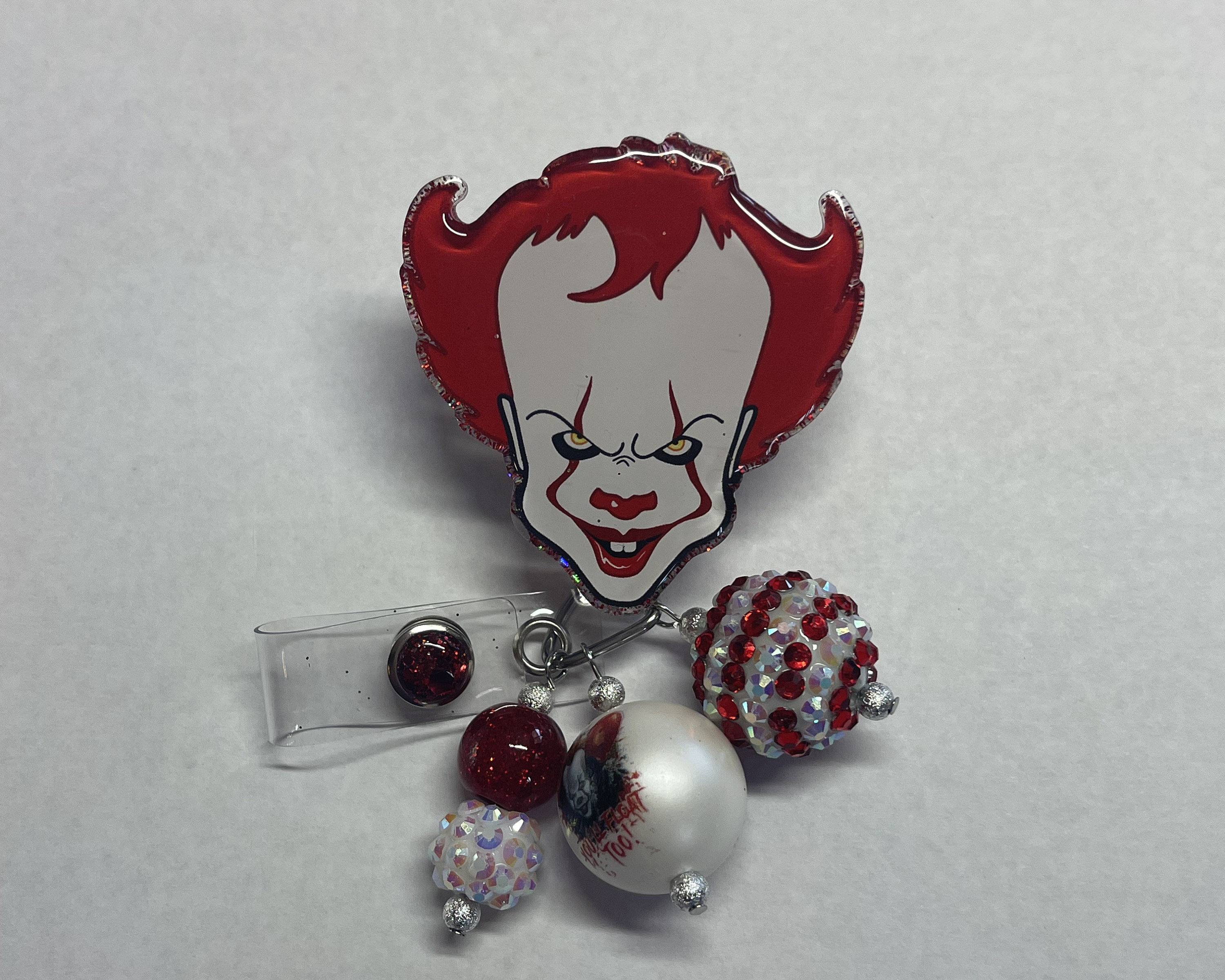 Pennywise Themed Halloween Inspired by IT Badge Reel 