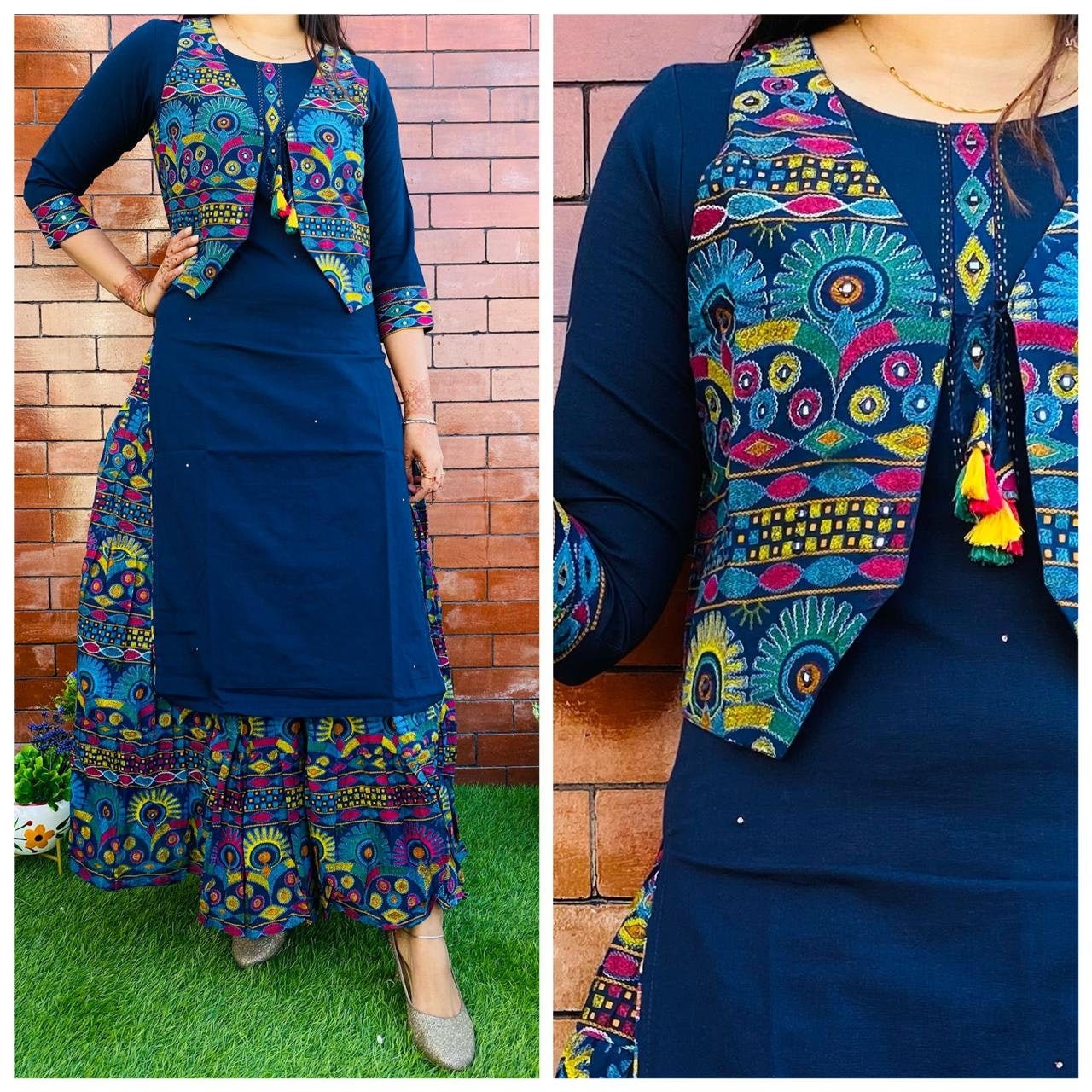 Women Designer Jacket Flared Pakistani Kurti Readymade Kurti Etsy