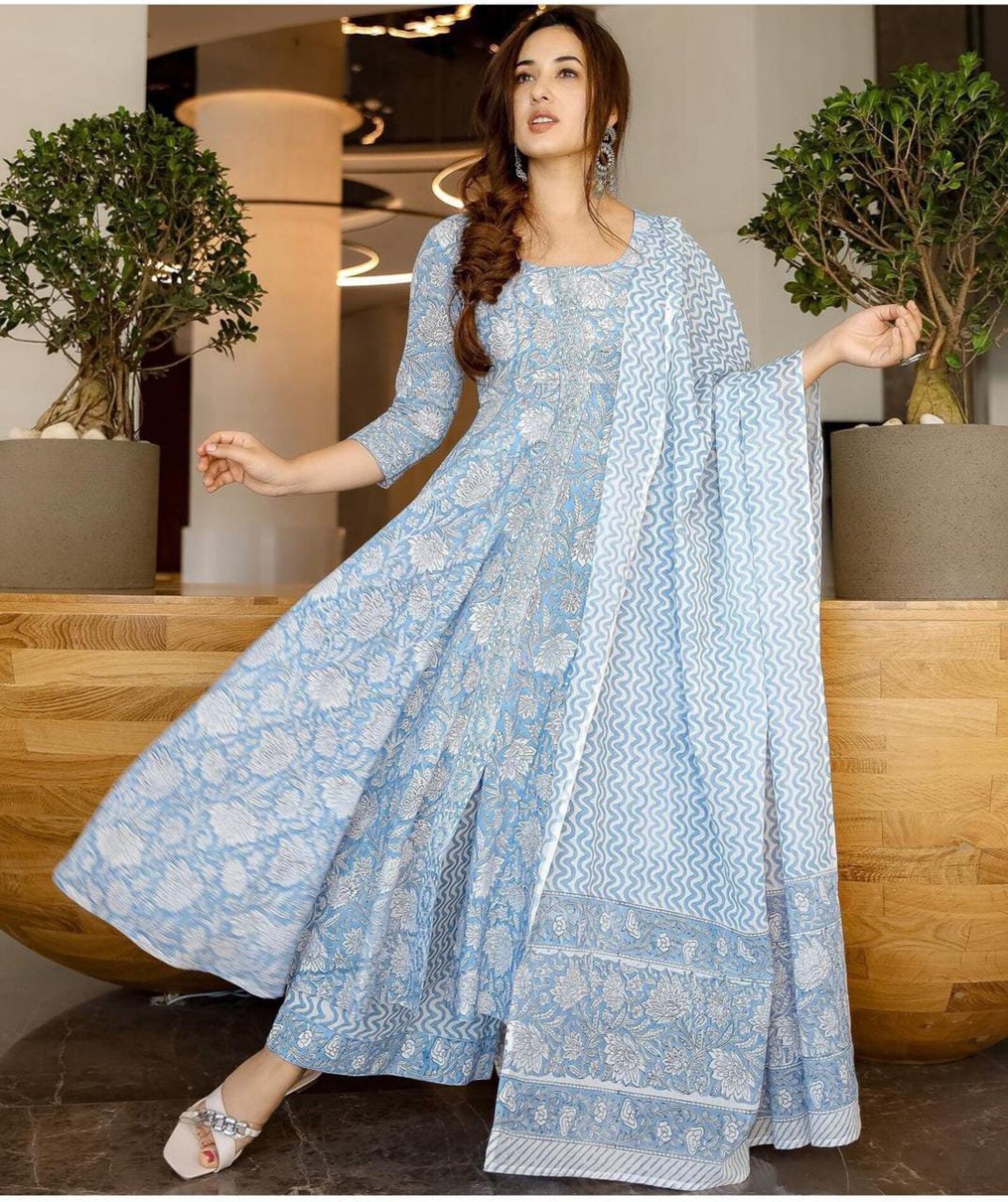 Indian Ethnic Palazzo Kurta Kurti Designer Dupatta Set Etsy