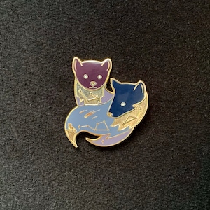 Magni & Modi - Norse Spirit Animals Enamel Pin