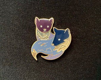 Magni & Modi - Norse Spirit Animals Enamel Pin