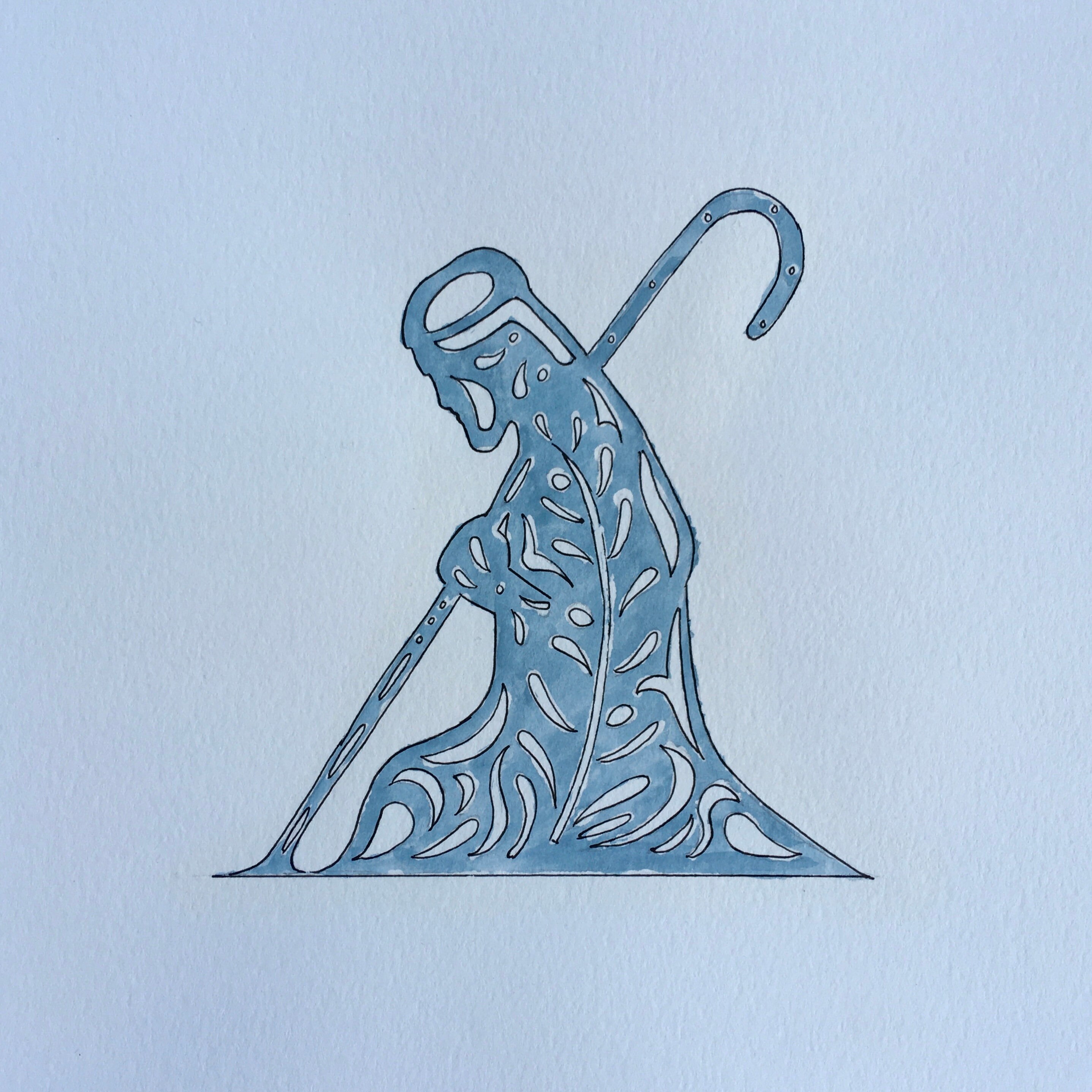 Minimalist Nativity Art Nativity Painting Watercolor Etsy