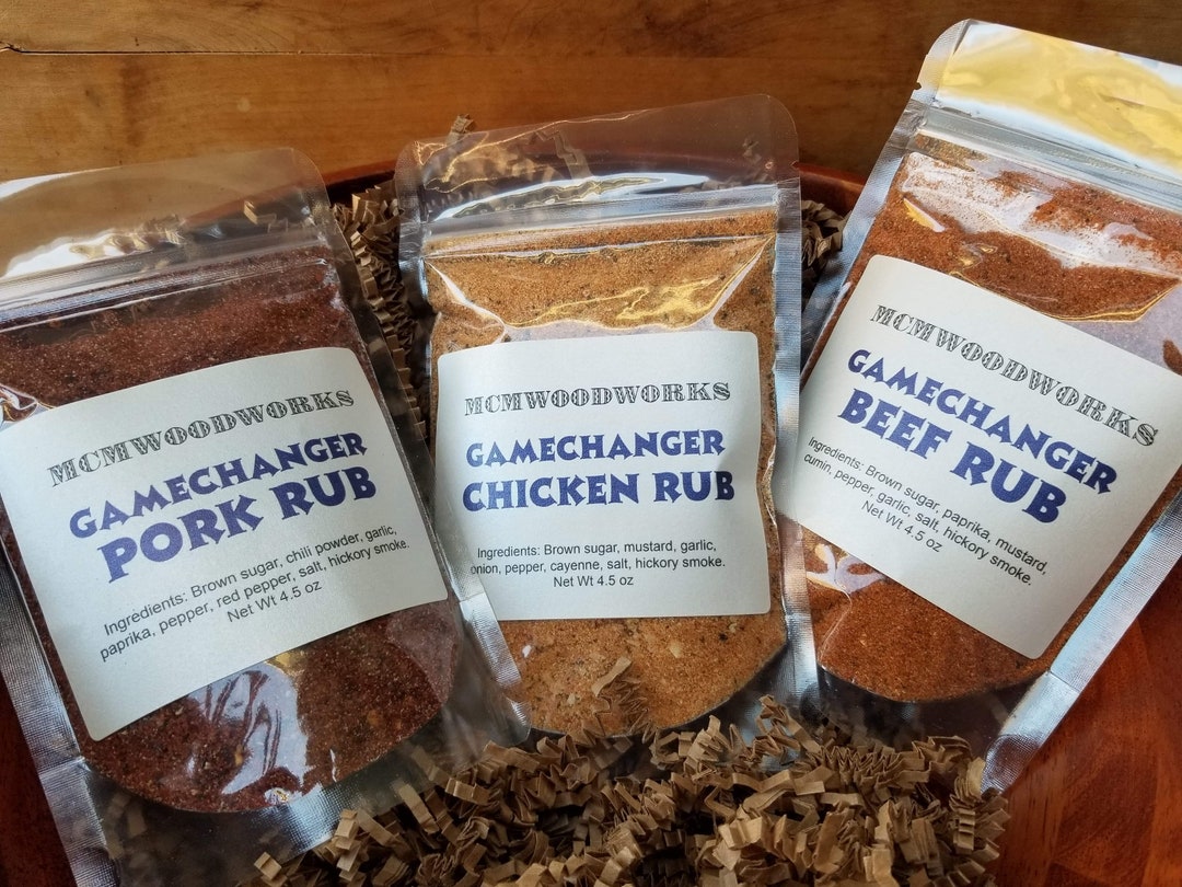 Meat Rub Gift Set, Beef Rub, Chicken Rub, Pork Rub, Spice Rub, Meat