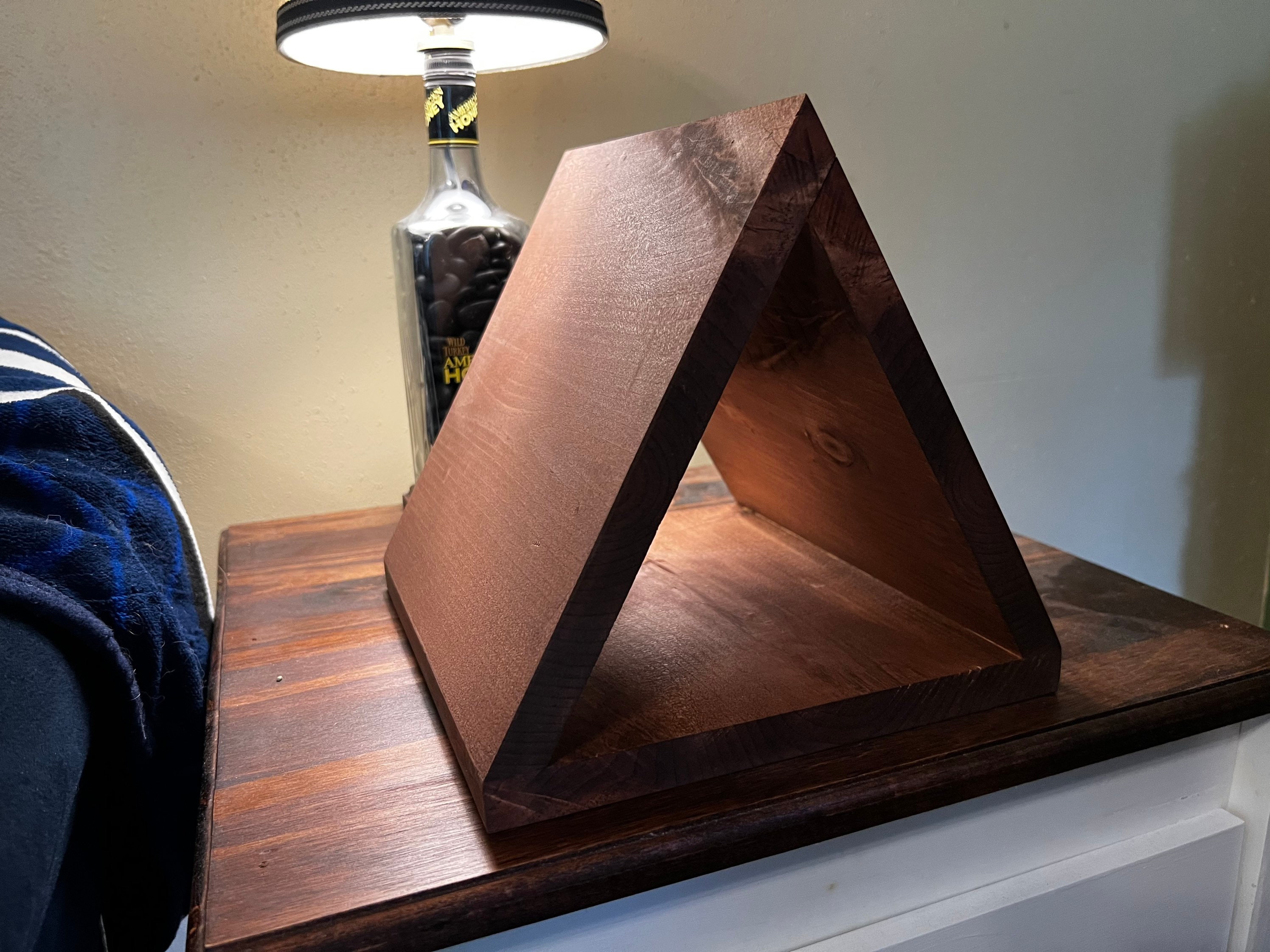 Triangle Book Holder Wooden Bookmark Nightstand Bookmark Etsy