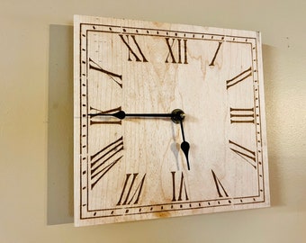 Wall clock, wood wall clock
