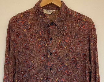 paisley shirt mens vintage