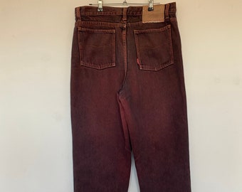 Vintage 80s Emanuel Purple & Pink High Waisted Acid Wash Mom Jeans