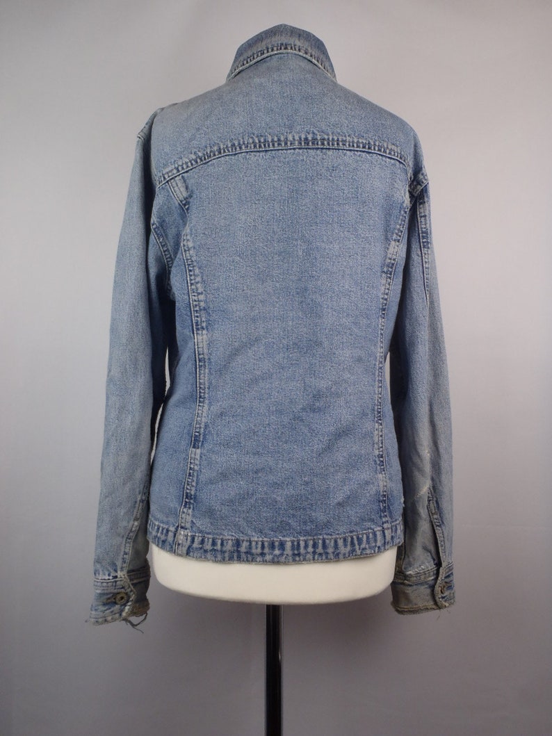 Vintage 1990s Gap Distressed Grunge Light Acid Wash Denim image 7