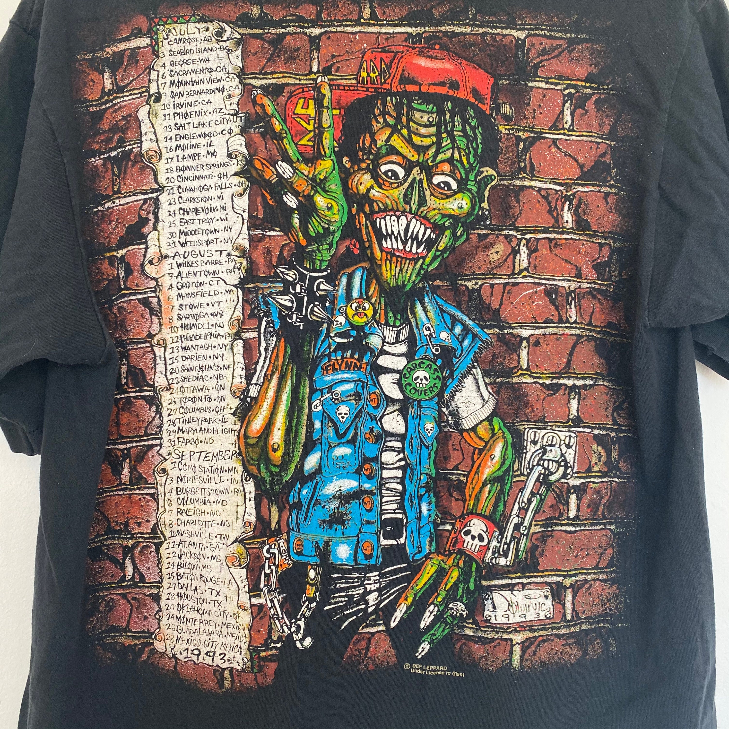 RARE Vintage 90s Def Leppard 1993 Tour Giant Single Stitch T RARE Vintage 90s Def Leppard 1993 Tour Giant Single Stitch T