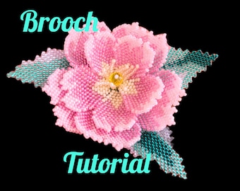 DIY Tutorial chanky  beaded brooch Rosehip,3d beaded flower,Chunky brooch,Seed bead flower patterns,Master class beaded rose,brooch pattern