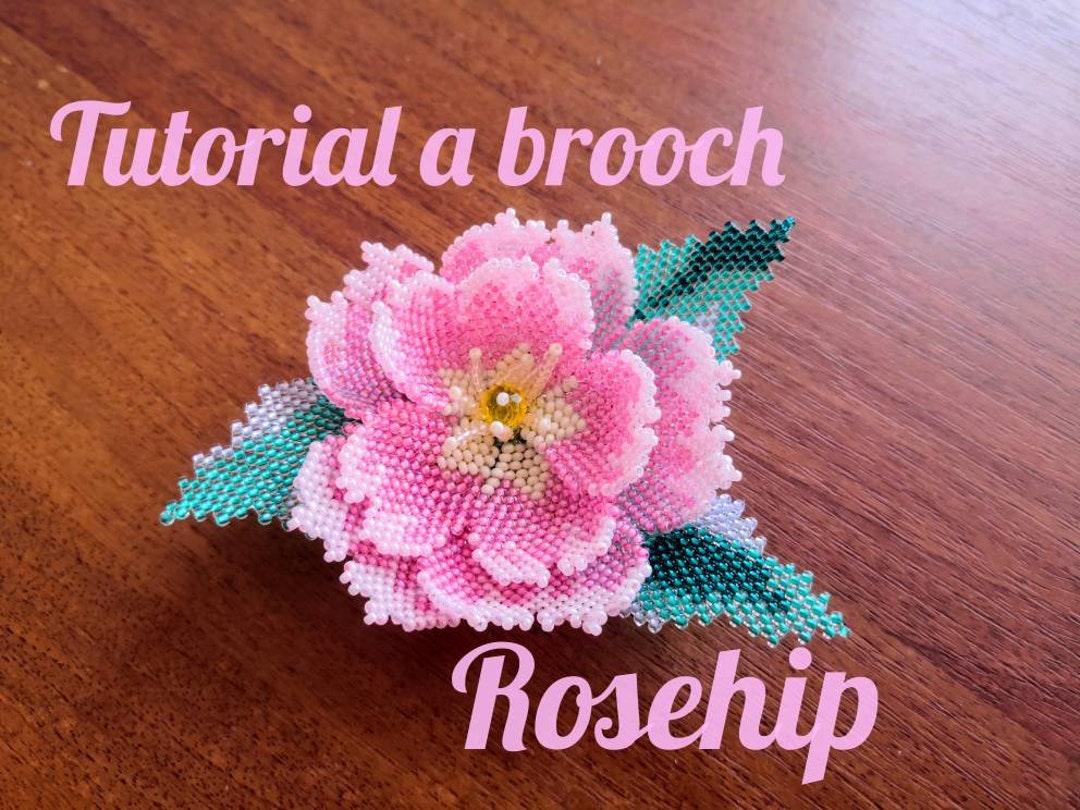 DIY Tutorial Chanky Beaded Brooch Rosehip3d Beaded 