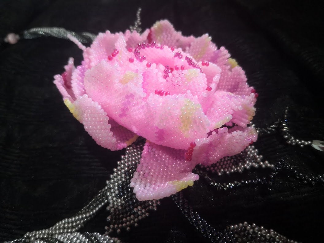 DIY Beaded Rose 3d Tutorial a Beading Rose Flower Beaded | Etsy