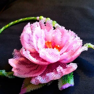 DIY Peony Beaded Tutorial. 3d Beaded Peony Flower. Seed Bead - Etsy