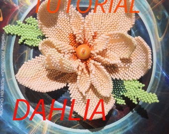 DIY Dahlia Chunky brooсh, tutorial Flower 3d,  Beaded flowers pattern PDF,Birth flower, Flower pattern, Beaded flower,  Brooch handmade