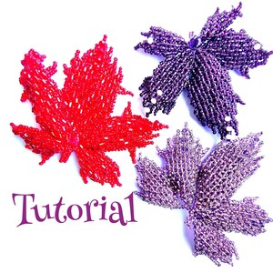 DIY Anleitung Brosche Maple Leaf, Peyote muster, Brosche mit peyote muster, brosche peyote stich für Schritt, Schritt für Schritt muster, Maple Leaf brosche