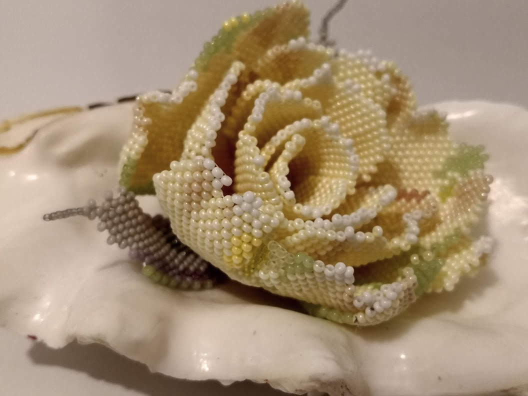 Beaded Rose Brooch DIY Tutorial: Flower Pattern (PDF Download), Step-by ...