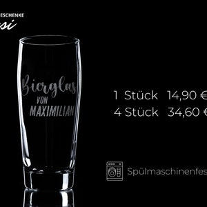 Beer glass personalized by engraving | Dishwasher safe | Ideal for dad, uncle & friends