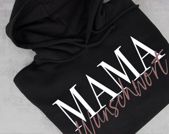 Muttertags Geschenk personalisierter Hoodie aus Biobaumwolle