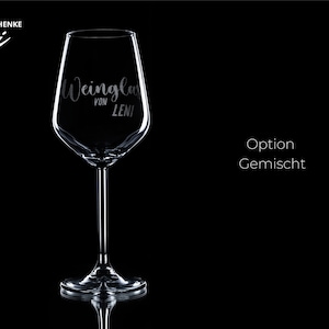 Weinglas personalsiert durch Gravur spülmachinenfest Wunschtext oder Name imagem 6
