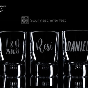 Shot glasses with personalized engraving | dishwasher safe | ideal guest gift