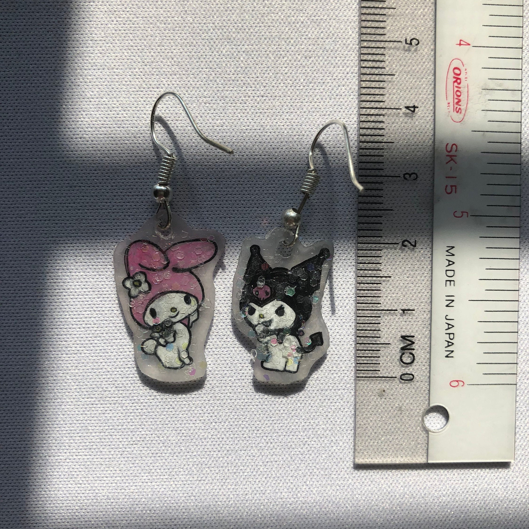 Cute Sanrio My Melody and Kuromi Earrings Anime Jewelry Etsy