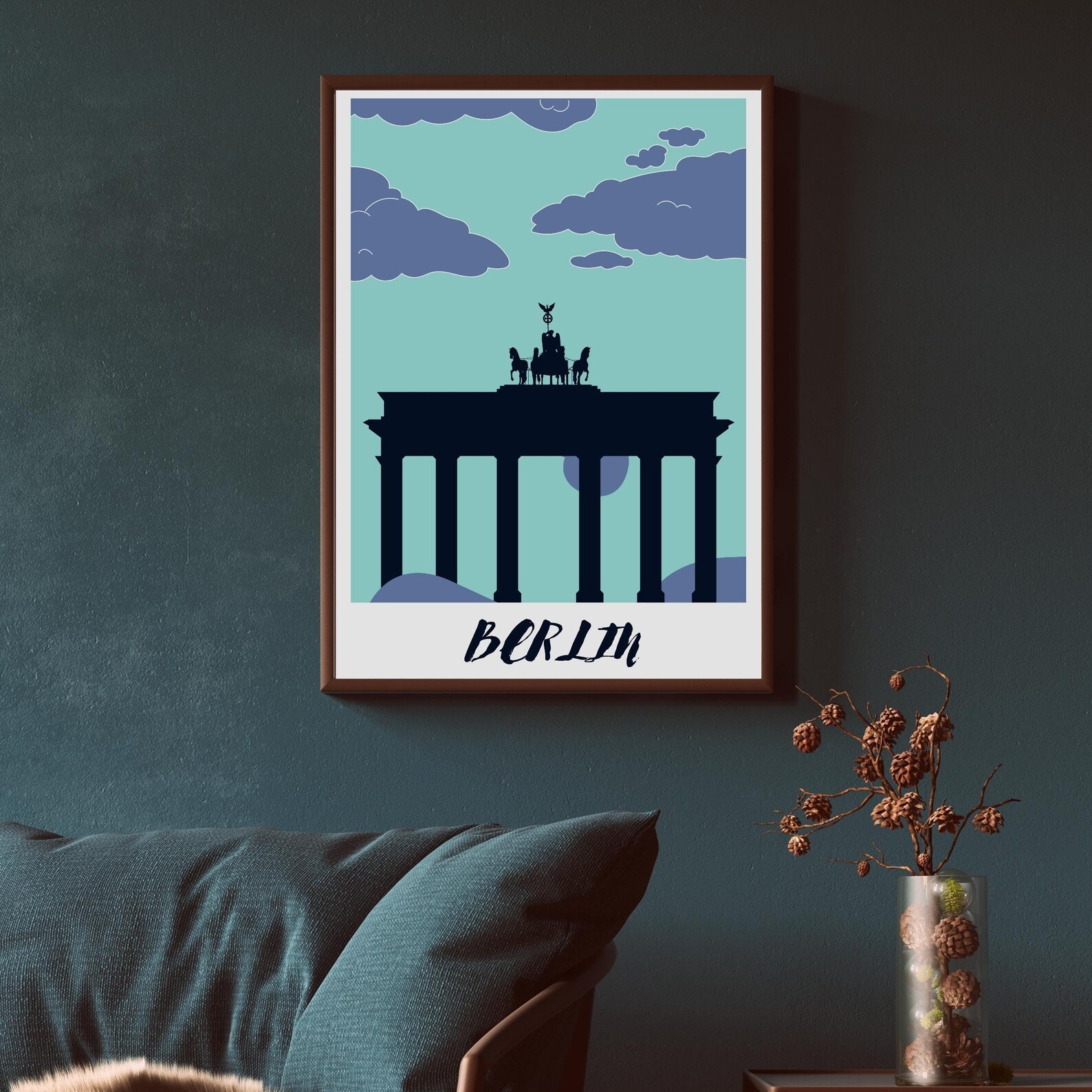 Berlin Art Print, Germany Print Cityscape, Brandenburg Gate Poster ...