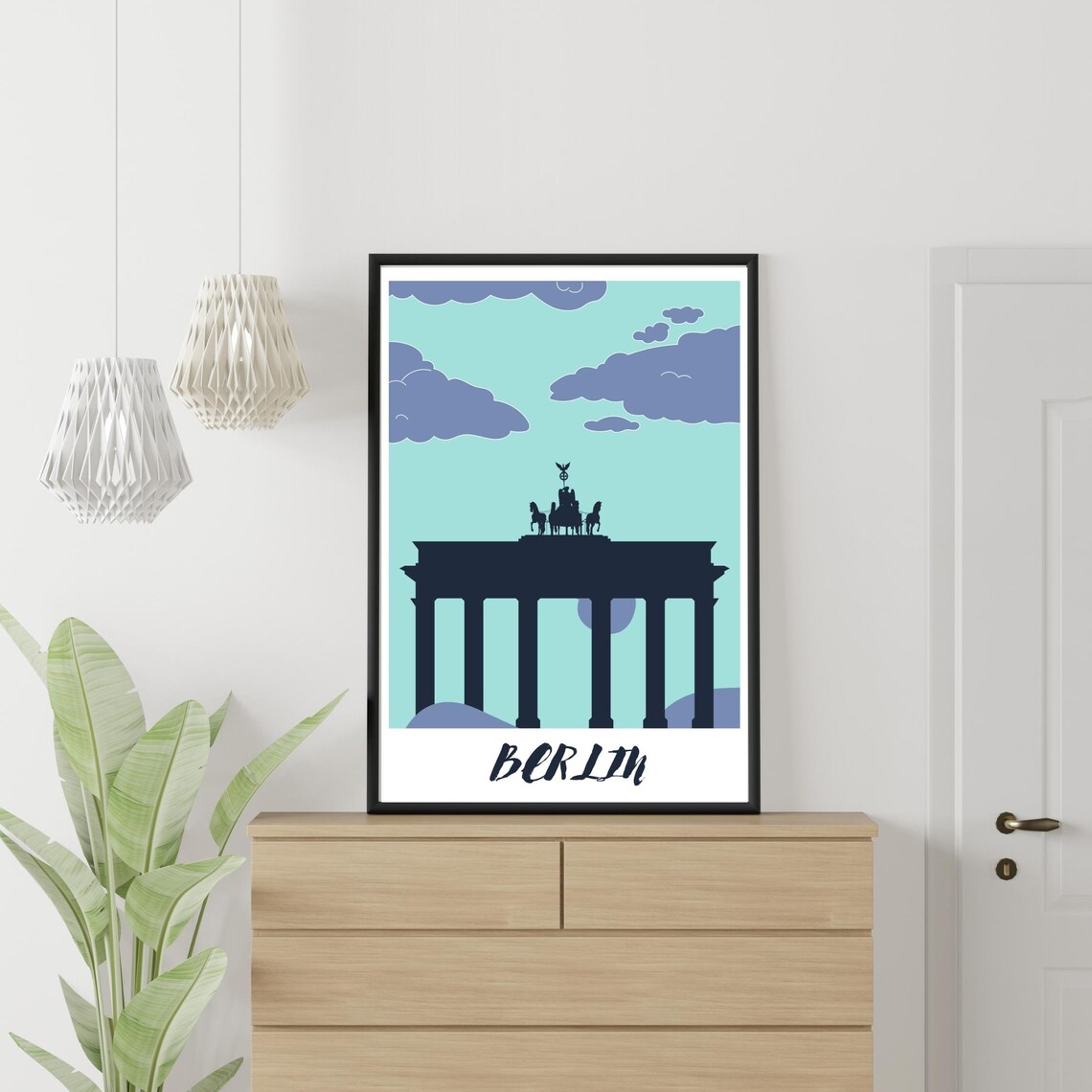 Berlin Art Print, Germany Print Cityscape, Brandenburg Gate Poster ...