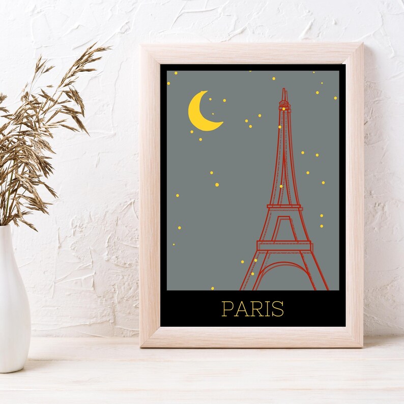 Paris Art Print France City Wall Art Wall Art Poster Etsy