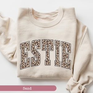 Estie Sweatshirt, Esthetician Leopard Sweatshirt, Esthetician Sweatshirt, Gift for Esthetician, Esthetician Gift, Leopard Estie Sweatshirt
