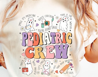 Comfort Colors® Pediatric Crew Shirt, Peds Nurse Shirt, Halloween Pediatric Nurse Shirt, Pediatrics Shirt, Pediatric Nurse Gifts, Fall Shirt
