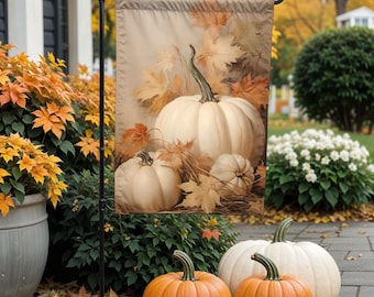 Pumpkin Flag, Thanksgiving Flag, Garden And House Banner, Autumn Flag, Fall Flag, Outdoor Decor, Fall Banner, Autumn Banner,