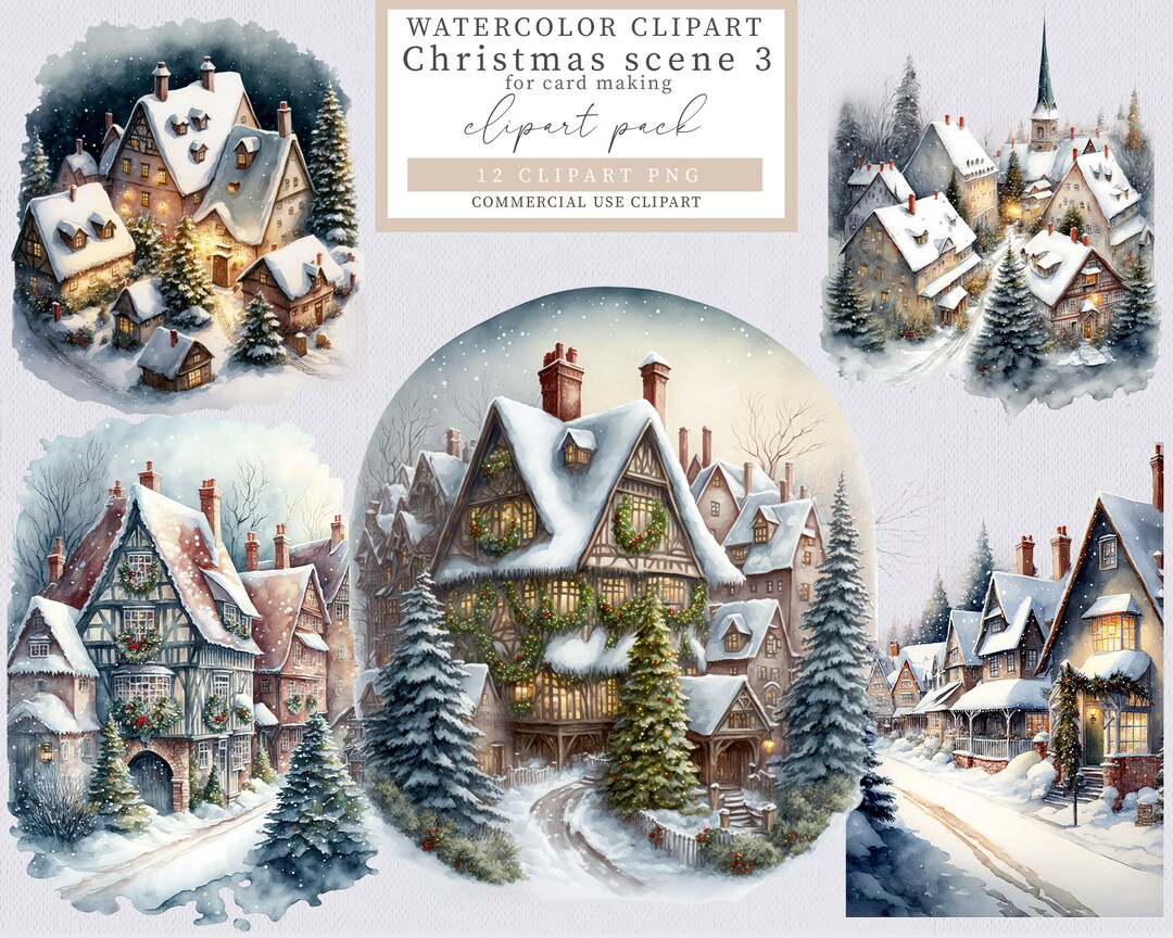Christmas, Christmas Scene Clip Art, Christmas Clip Art, Holiday Clip ...