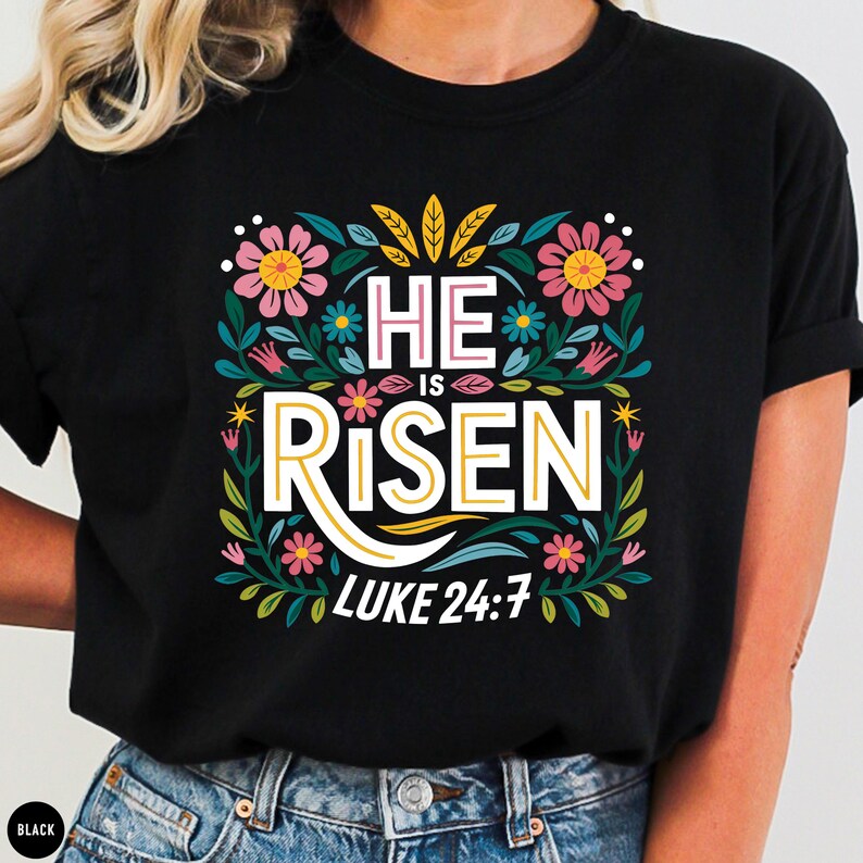 Comfort Colors He is Risen Shirt, Easter Shirt, Spring Short, He is ...
