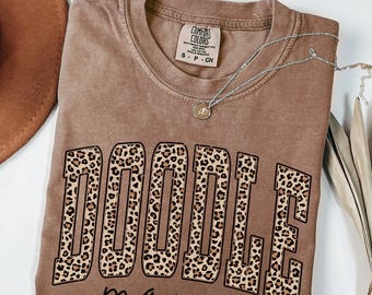Comfort Colors® Leopard Doodle Mama Shirt, Gift For Doodle Mom T-Shirt, Doodle Mama Shirt, Goldendoodle Mom, Mothers Day Gift For Dog Mom