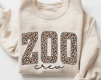 Leopard Zoo Sweatshirt, Zoo Sweatshirt, Zoo Crew Sweatshirt, Gift For Animals Lover, Funny Gift For Mom,