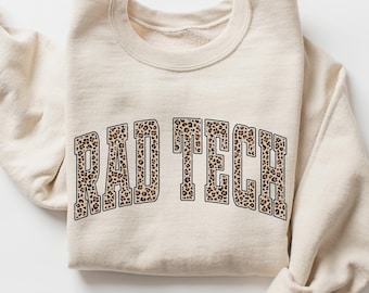 Leopard Radiology Sweatshirt, Gift for Radiologist Sweatshirt, Radiology Tech Sweatshirt, Radiology Technician Sweatshirt, Rad Tech