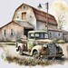 Vintage Farm Truck Clipart, Farm Truck Clipart, Truck Clipart, Vintage ...