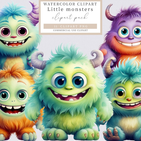 Kleine Monster Clipart, Monster Clipart, niedliche Monster Clipart, Kinder Clipart