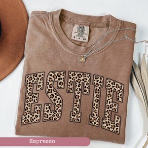 Comfort Colors®,  Estie Shirt, Esthetician Leopard Shirt, Esthetician Shirt, Gift for Esthetician, Esthetician Gift,