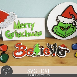 Merry Grinchmas Laser File Christmas Laser File Laser File - Etsy